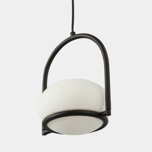 LEDS-C4 Coco Single hanglamp, zwart/wit
