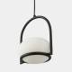 LEDS-C4 Coco Single hanglamp, zwart/wit