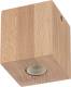 EULUNA Plafondlamp Block, hout vierkant, natuur