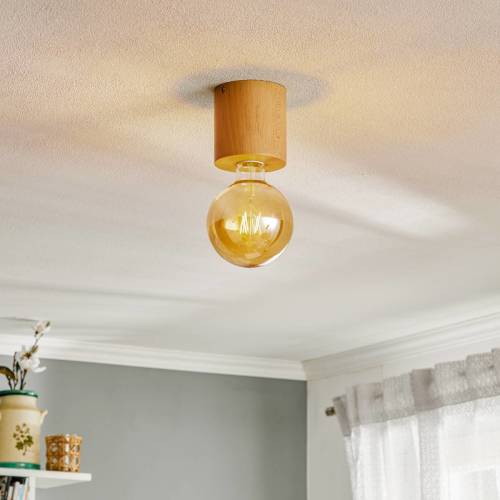 EULUNA Plafondlamp Block hout rond, natuur