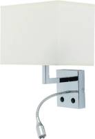 EULUNA Wandlamp hotel LED met flexibele leesarm, wit