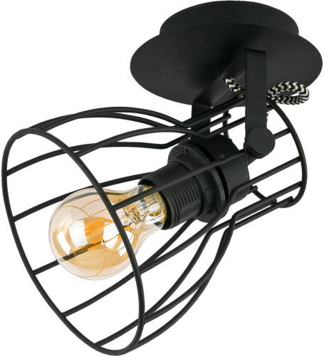 EULUNA Plafondlamp Alano, zwart, 1-lamp