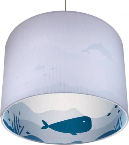 Waldi-Leuchten GmbH Hanglamp silhouet Wal in grijs/blauw