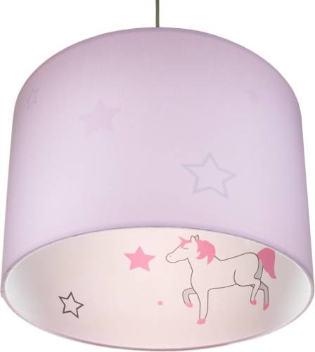 Waldi-Leuchten GmbH Hanglamp silhouet Eenhoorn in roze