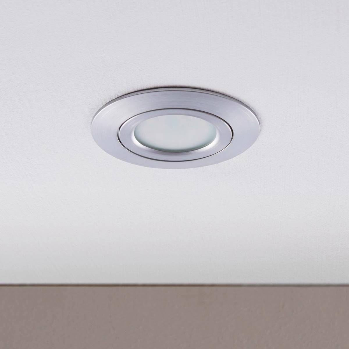 Lindby LED inbouwspot Andrej, rond, aluminium