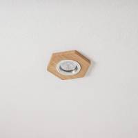 EULUNA LED inbouwspot Sirion zeshoek eiken geolied