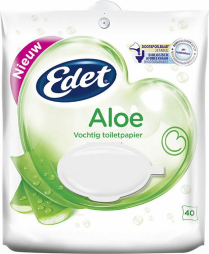 Edet Vochtig Toiletpapier Aloe 40 stuks