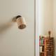 EULUNA Wandlamp Jute met verstelbare stoffen kap