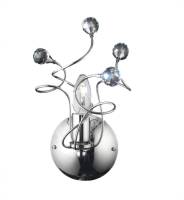 EULUNA Wandlamp Trilly in chroom met kristallen 1-lamp