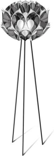 Slamp Flora design-vloerlamp driebeen, tin