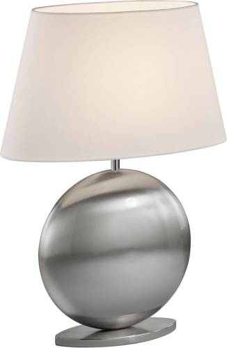 BANKAMP Asolo tafellamp, wit/nikkel, hoogte 51cm