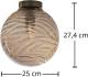 ECO-Light Plafondlamp Nereide, glas brons