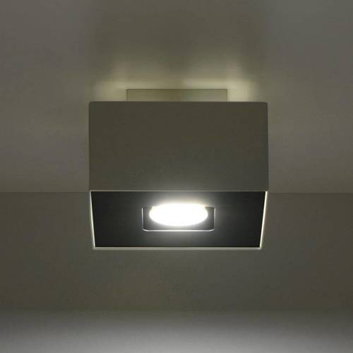 EULUNA Plafondlamp Kasi van staal in wit, 1-lamp