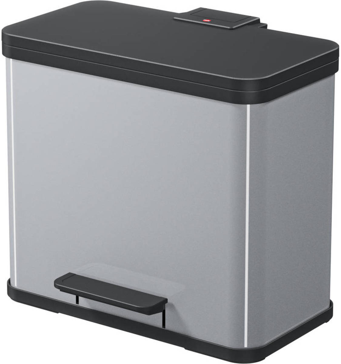 Hailo Öko duo Plus afvalscheider - maat L - 17 + 9 liter - zilver