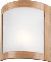EULUNA Wandlamp Zanna van hout, hoogte 34 cm, eiken licht