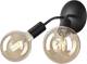 EULUNA Fitting-wandlamp Go, 2-lamps, zwart