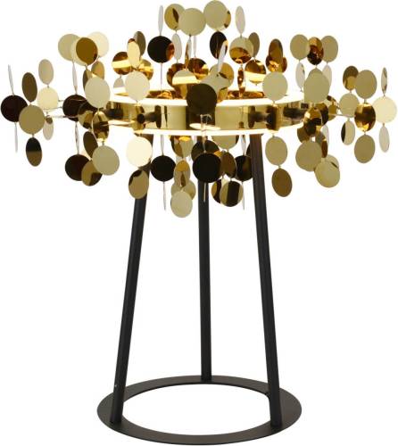 Lucande Glimmo LED tafellamp, zwart, messing