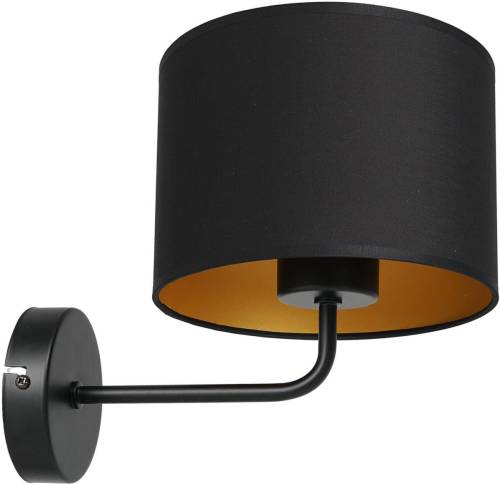 EULUNA Wandlamp Soho met zwart stoffen kap