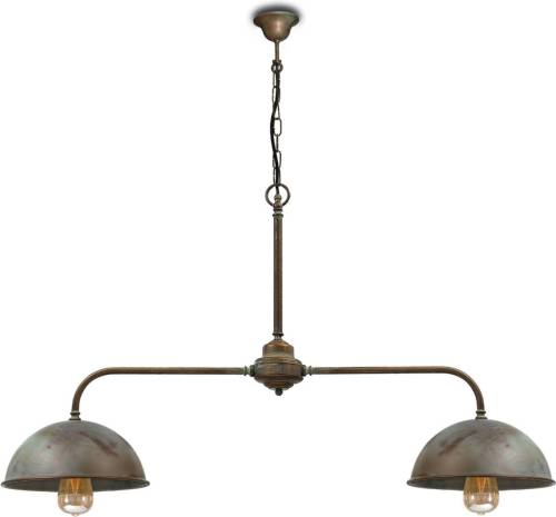 Moretti LUCE Hanglamp Circle in messing antiek, 2-lamps