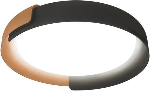 Kundalini Dala LED plafondlamp donkergrijs/koper