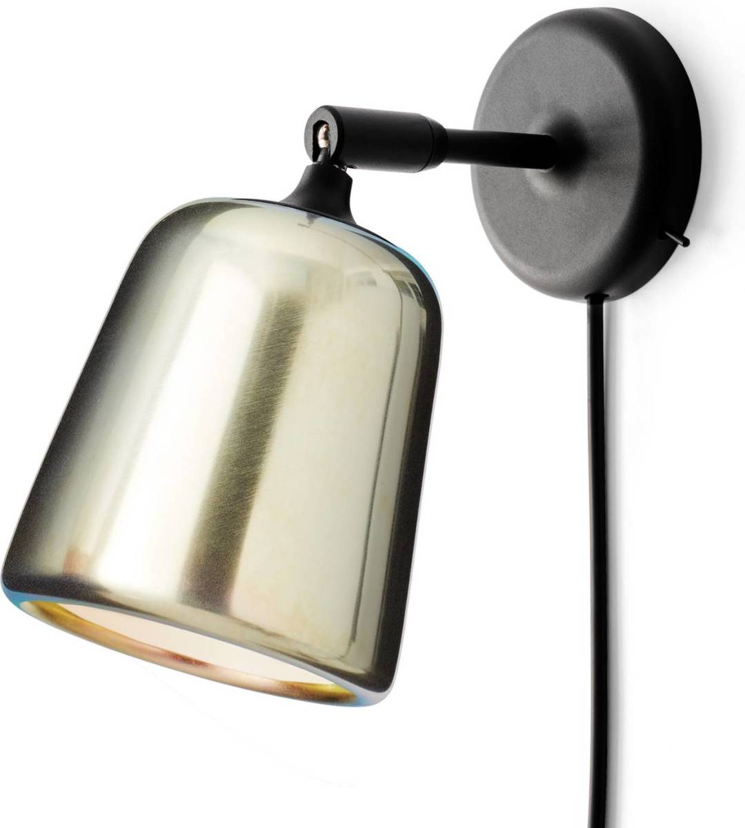 New Works Material Original wandlamp, staal geel