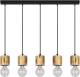 ENVOLIGHT Terra hanglamp, dennenhout licht 5-lamps