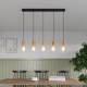 ENVOLIGHT Terra hanglamp, dennenhout licht 5-lamps