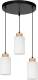 ENVOLIGHT Talia hanglamp eiken/wit, 3-lamps rond