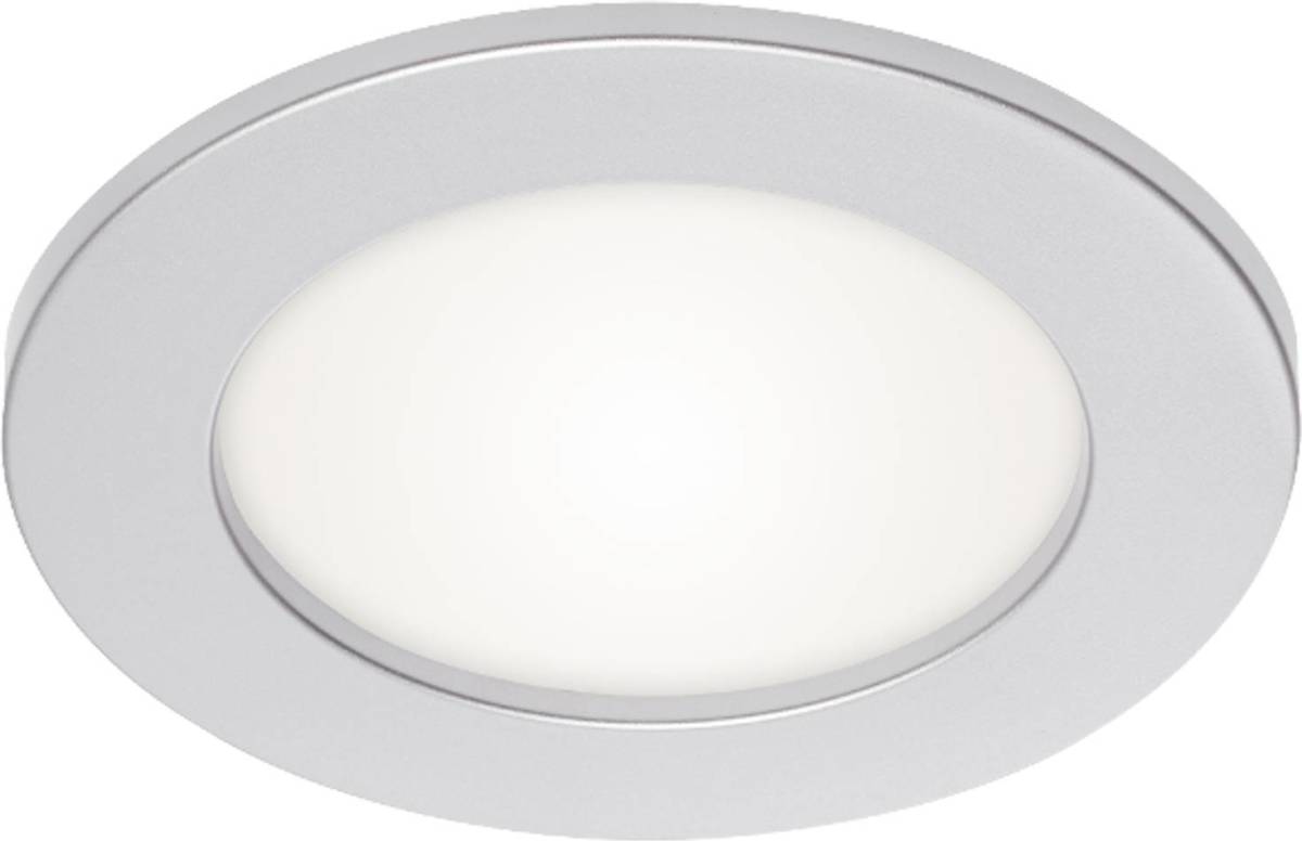 PRIOS Cadance LED inbouwlamp, zilver, 11,5 cm