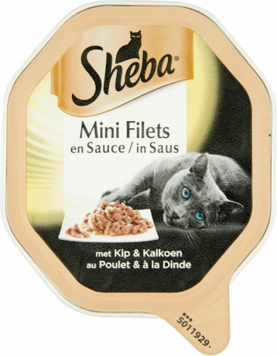 Sheba Mini Filets in Saus Kip - Kalkoen 85 gr