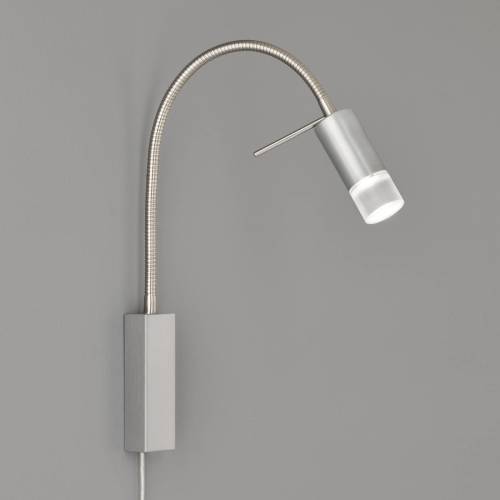 Fischer & Honsel LED wandlamp River, flexibele arm, glas