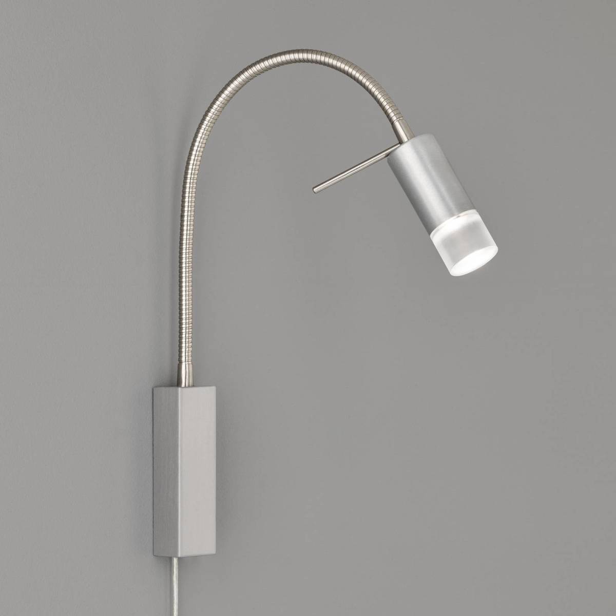 Fischer & Honsel LED wandlamp River, flexibele arm, glas