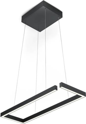 Knapstein LED hanglamp MARISA-60, mat zwart, 60 x 20cm