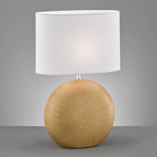 Fischer & Honsel Tafellamp Foro, goud/wit, hoogte 53 cm