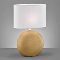 Fischer & Honsel Tafellamp Foro, goud/wit, hoogte 53 cm