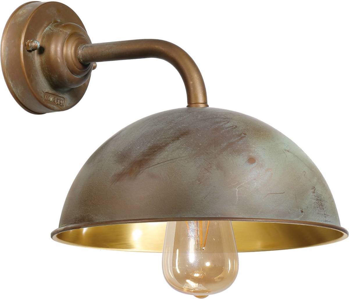 Moretti LUCE Wandlamp Circle, messing, bereik 31 cm