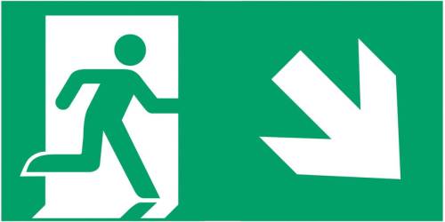 B-SAFETY Schild vluchtroute type E voor L-LUX standaard Eco