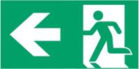 B-SAFETY Schild vluchtroute type C voor L-LUX standaard Eco