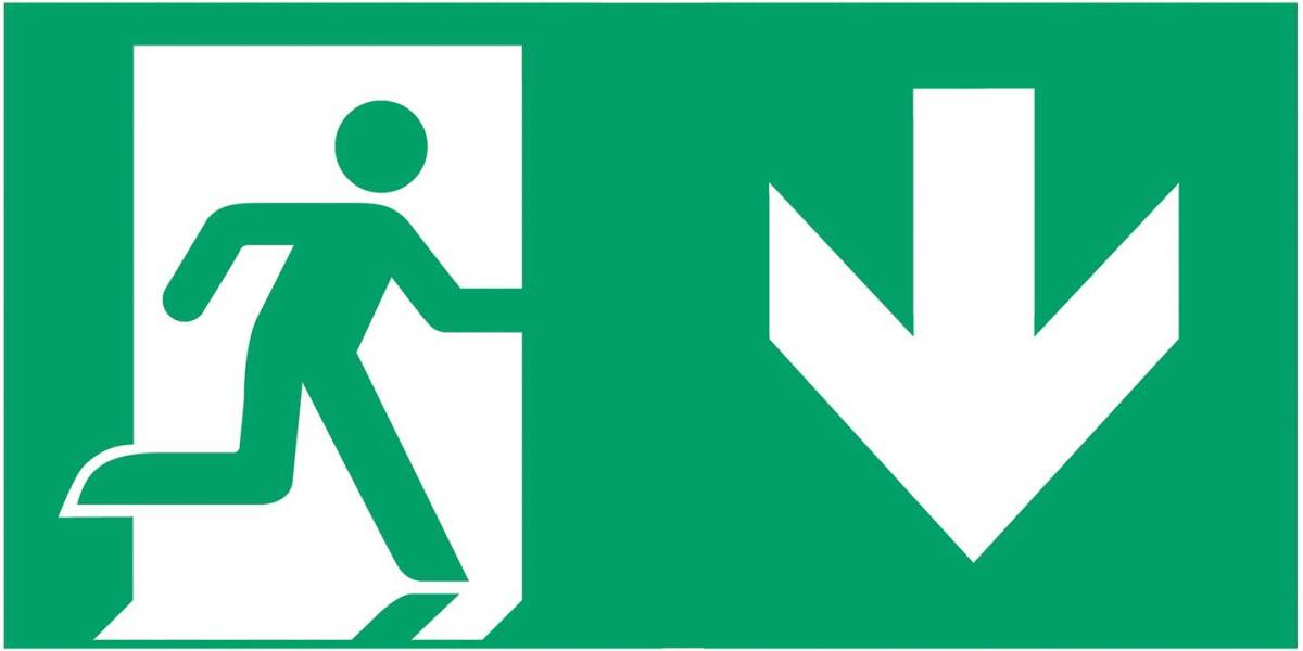 B-SAFETY Schild nooduitgang type A voor C-Lux standaard
