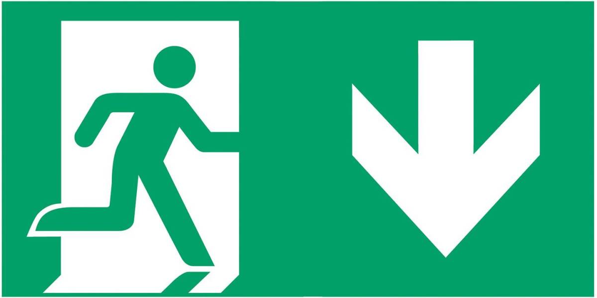B-SAFETY Schild nooduitgang type A voor E-Lux standaard