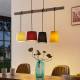 Lindby Hinai hanglamp, zwart, rood, geel