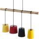 Lindby Hinai hanglamp, zwart, rood, geel