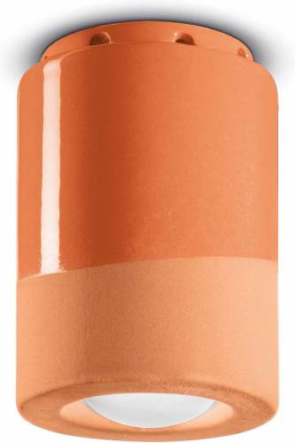 Ferroluce Plafondlamp PI, cilindervormig, Ø 8,5 cm, oranje