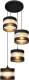 EULUNA Hanglamp Helen zwart-goud rond 4-lamps
