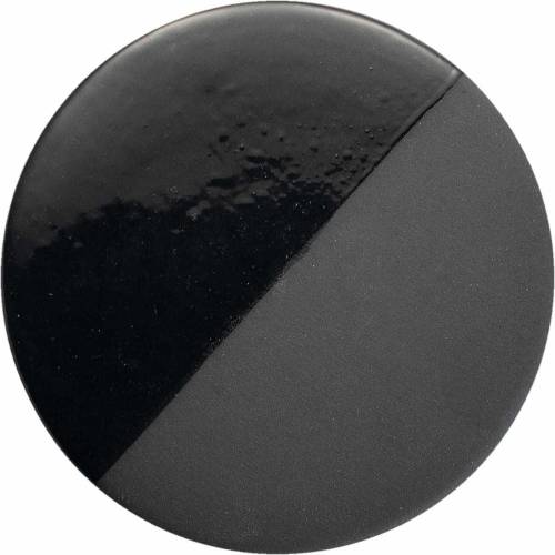Ferroluce Plafondlamp PI, glanzend/mat, Ø 40 cm, zwart