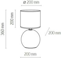 EULUNA Tafellamp Palla, Ø 20 cm, zwart/goud