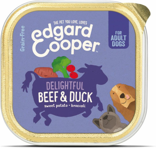 11x Edgard&Cooper Kuipje Vers Vlees Rund - Eend 150 gr