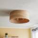 ENVOLIGHT Veneer plafondlamp kernhout essen Ø55cm