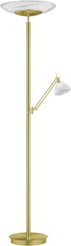 B-Leuchten Findus LED vloerlamp 2-lamp messing