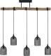 Lindby Dolcin hanglamp met mesh-kappen 5-lamps